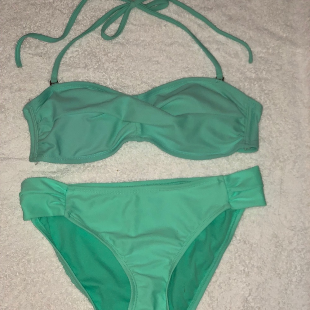 Neon green two piece bikini
